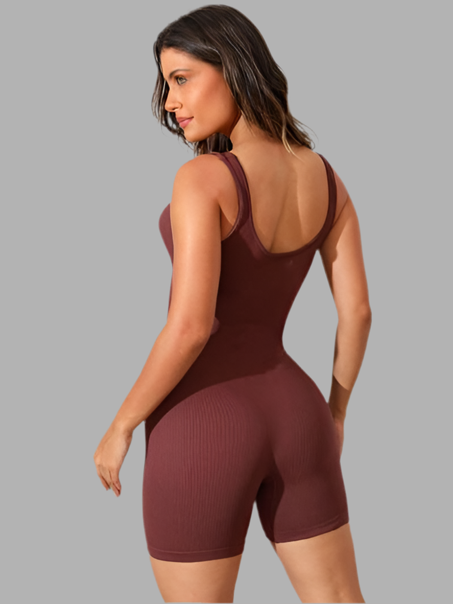 HustleFlow Scoop Neck Romper