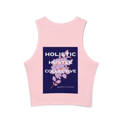 Holistic Hustle Collective Women's Micro Rib Racer Tank Top - Embrace Your Wellness