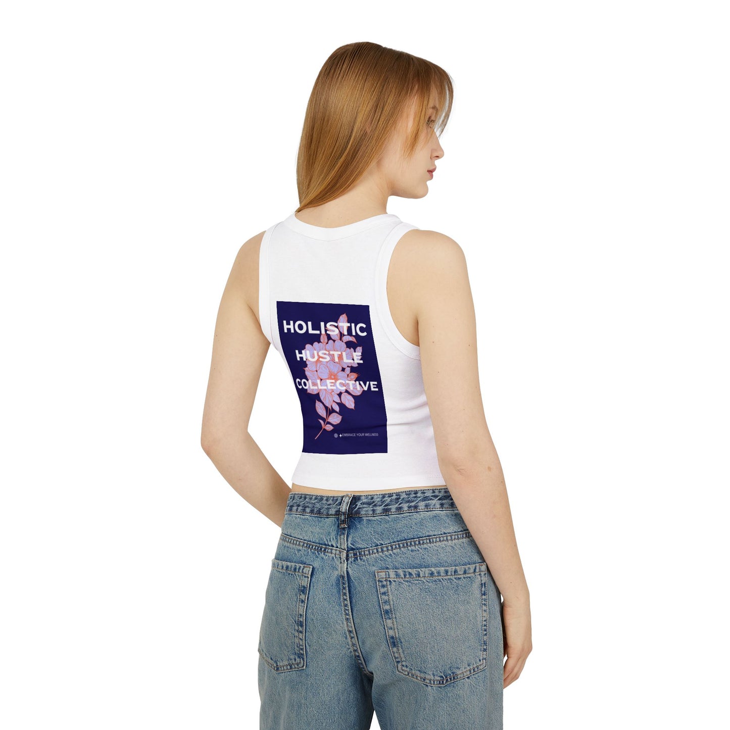 Holistic Hustle Collective Women's Micro Rib Racer Tank Top - Embrace Your Wellness