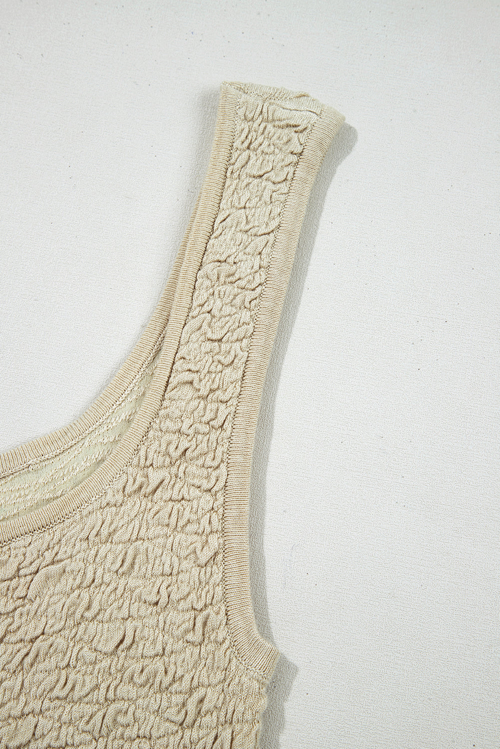 Textured U Neck Slim Fit Tank Top